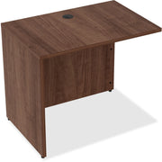 Lorell Essentials Series Return Shell, Walnut Laminate, Metal, 29.5" H x 35" W x 24" D, 1 Each