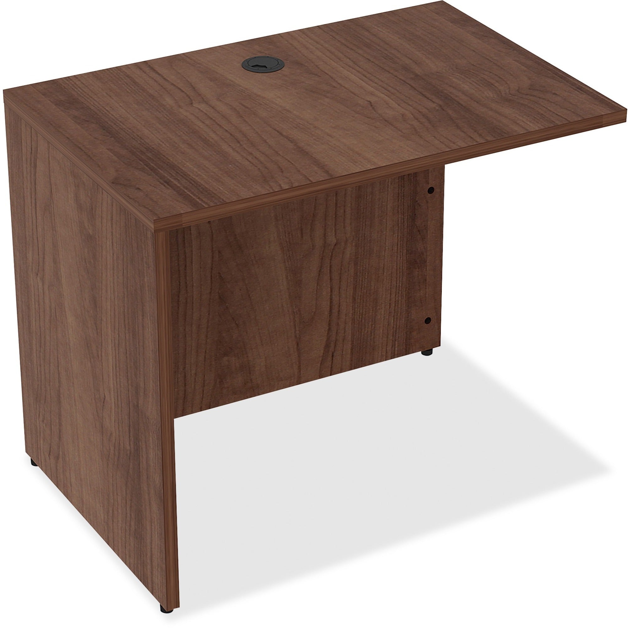 Lorell Essentials Series Return Shell, Walnut Laminate, Metal, 29.5" H x 35" W x 24" D, 1 Each