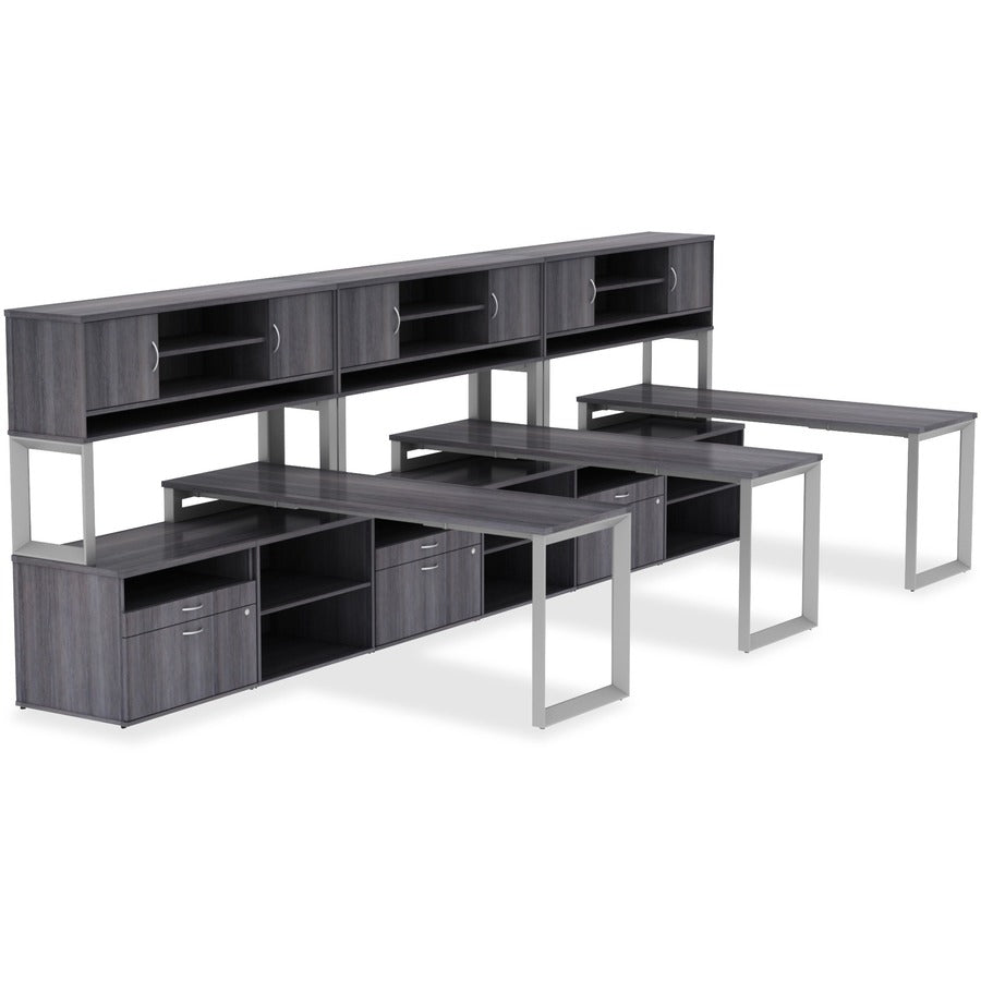 Lorell Training Tabletop, Cherry, Rectangle, Laminated, Adjustable Height, 72" W x 30" D x 1" Thick, Straight Edge, 1 Each