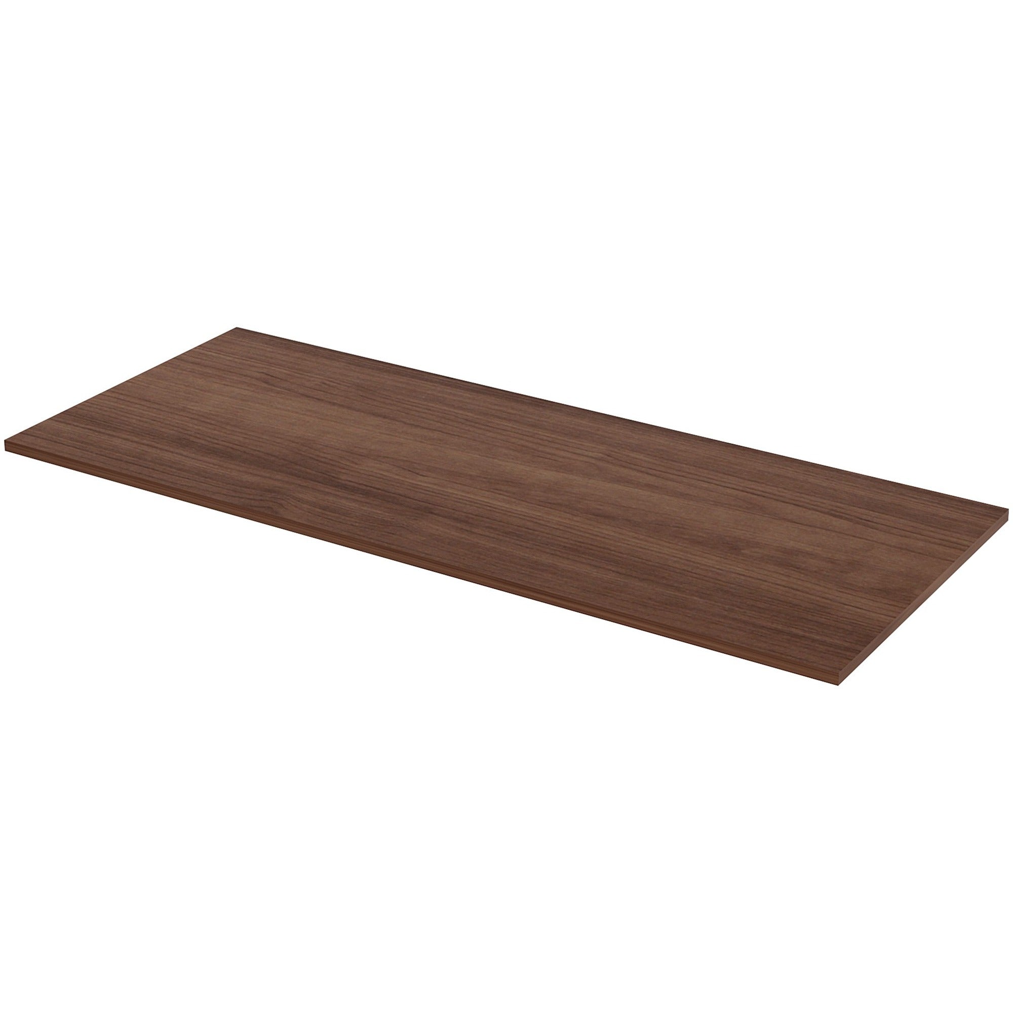 Lorell Relevance Series Tabletop, Walnut, Rectangle, Laminated, Adjustable Height, 72" W x 30" D x 1" Thick, Straight Edge, 1 Each