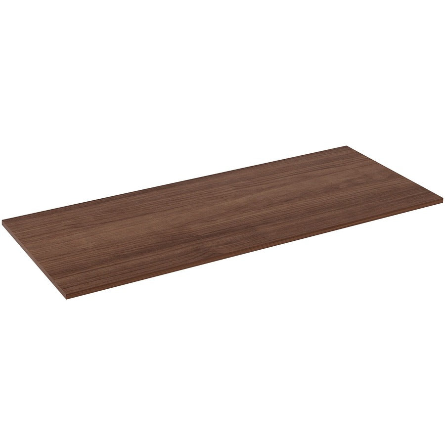 Lorell Relevance Series Tabletop, Walnut, Rectangle, Laminated, Adjustable Height, 72" W x 30" D x 1" Thick, Straight Edge, 1 Each