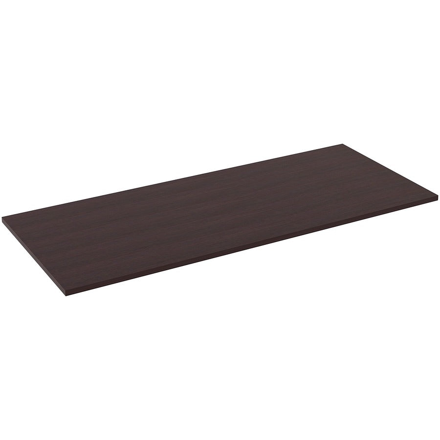 Lorell Training Tabletop, Espresso, Rectangle, Laminated, Adjustable Height, 72" W x 30" D x 1" Thick, Straight Edge, 1 Each