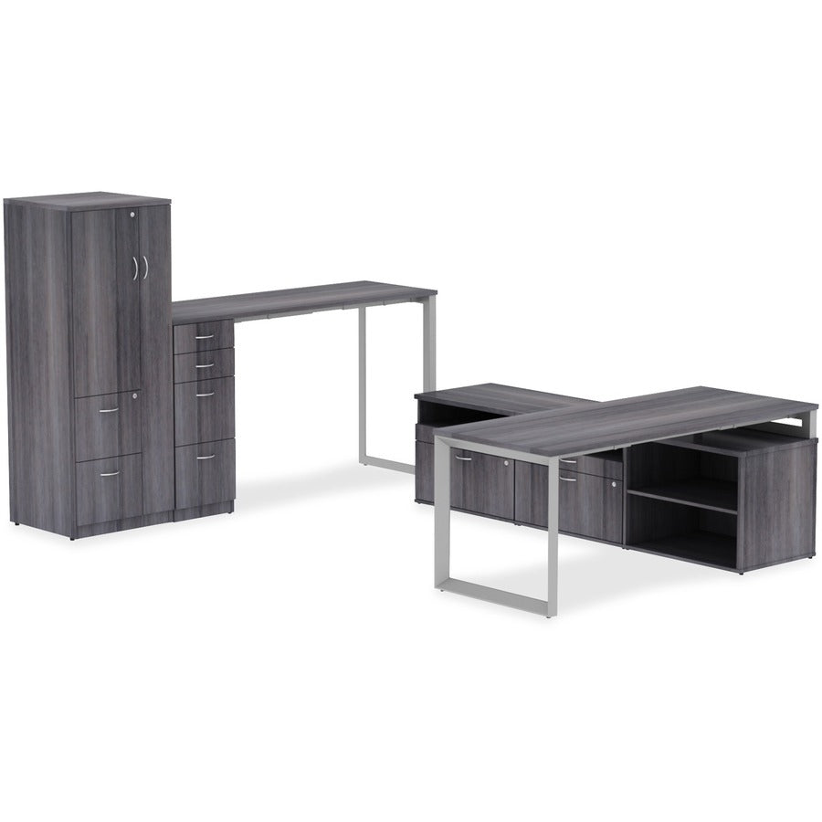 Lorell Training Tabletop, Espresso, Rectangle, Laminated, Adjustable Height, 72" W x 30" D x 1" Thick, Straight Edge, 1 Each