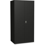 Lorell Fortress Series Storage Cabinet, 36"W x 24"D x 72"H, 5 Shelves (4 Adjustable), Steel, Black, 1 Each