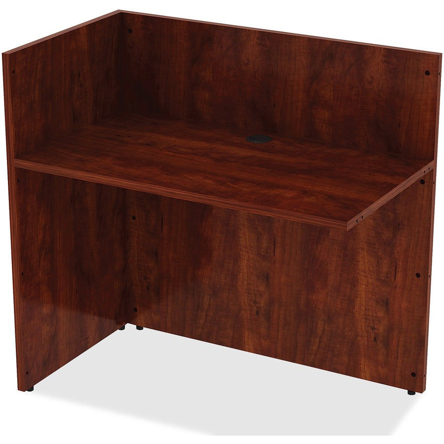 Lorell Essentials Series Reception Return, Cherry Laminate, 41.5" H x 42" W x 24" D, 1 Each