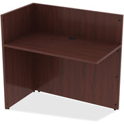 Lorell Essentials Series Reception Return, Mahogany Laminate, 41.5"H x 42"W x 24"D, 1 Each