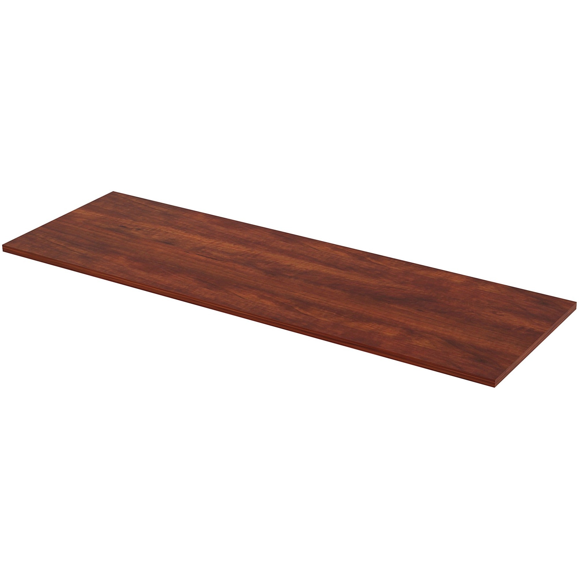 Lorell Training Tabletop, Cherry, Rectangle, Laminated, Adjustable Height, 72" W x 24" D x 1" Thick, Straight Edge, 1 Each