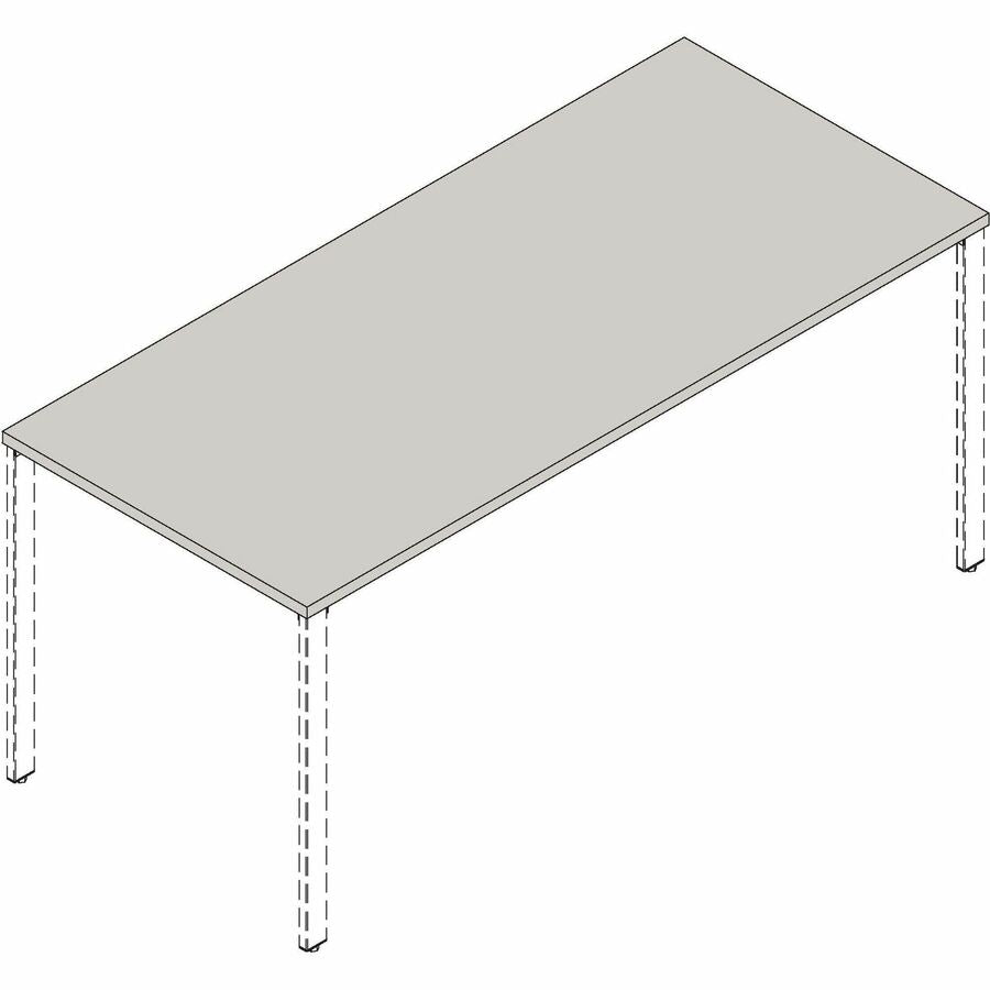 Lorell Training Tabletop, Cherry, Rectangle, Laminated, Adjustable Height, 72" W x 24" D x 1" Thick, Straight Edge, 1 Each