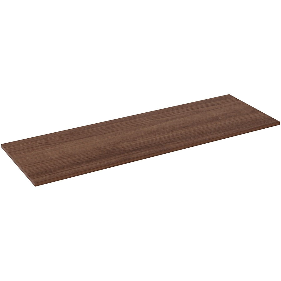Lorell Relevance Series Tabletop, Walnut, Rectangle, Laminated, Adjustable Height, 24" W x 72" D x 1" Thick, Straight Edge, 1 Each