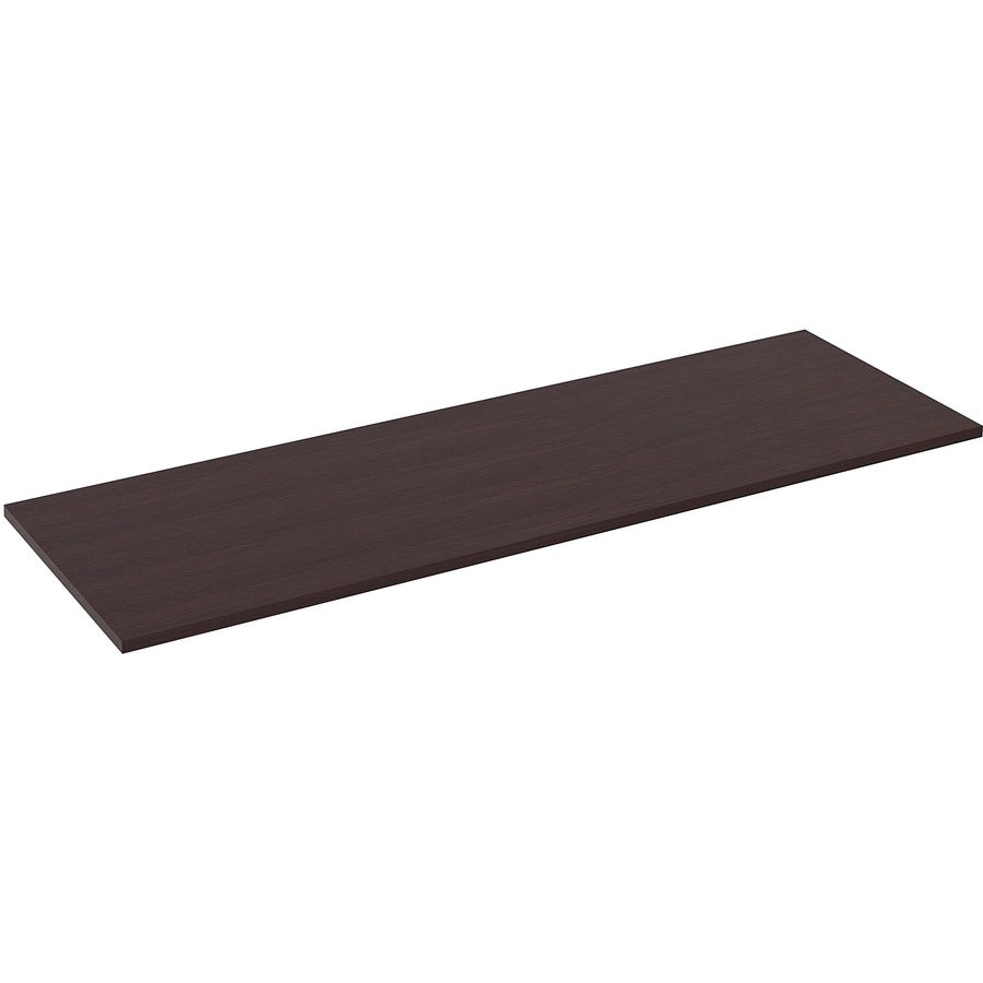 Lorell Training Tabletop, Espresso, Rectangle, Laminated, Adjustable Height, 72" W x 24" D x 1" Thick, Straight Edge, 1 Each