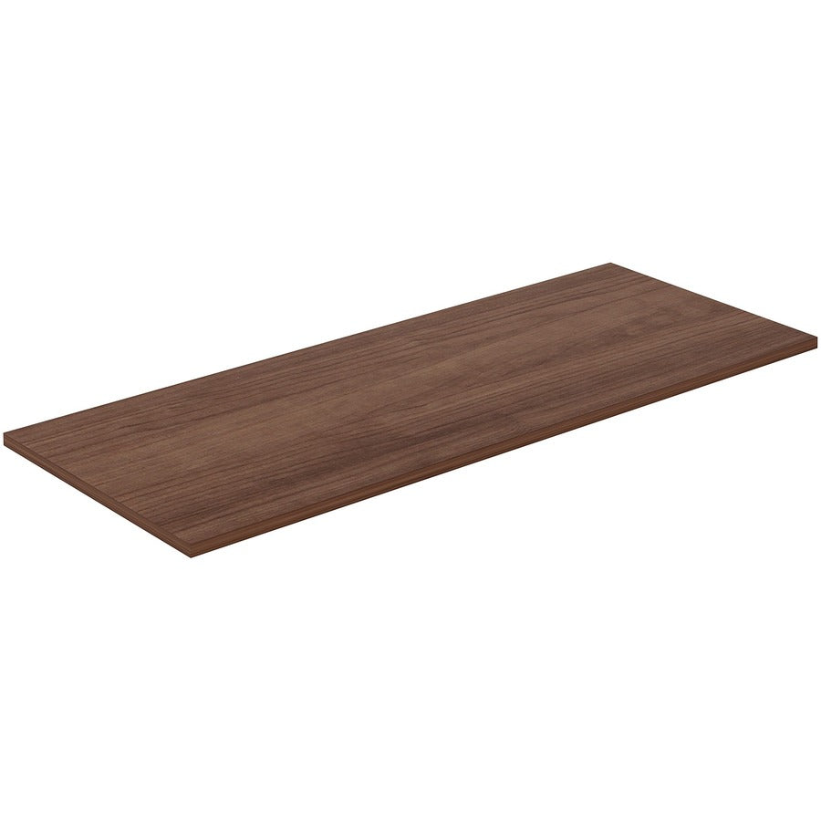 Lorell Relevance Series Tabletop, Walnut, Rectangle, Laminated, Adjustable Height, 24" W x 60" D x 1" Thick, Straight Edge, 1 Each