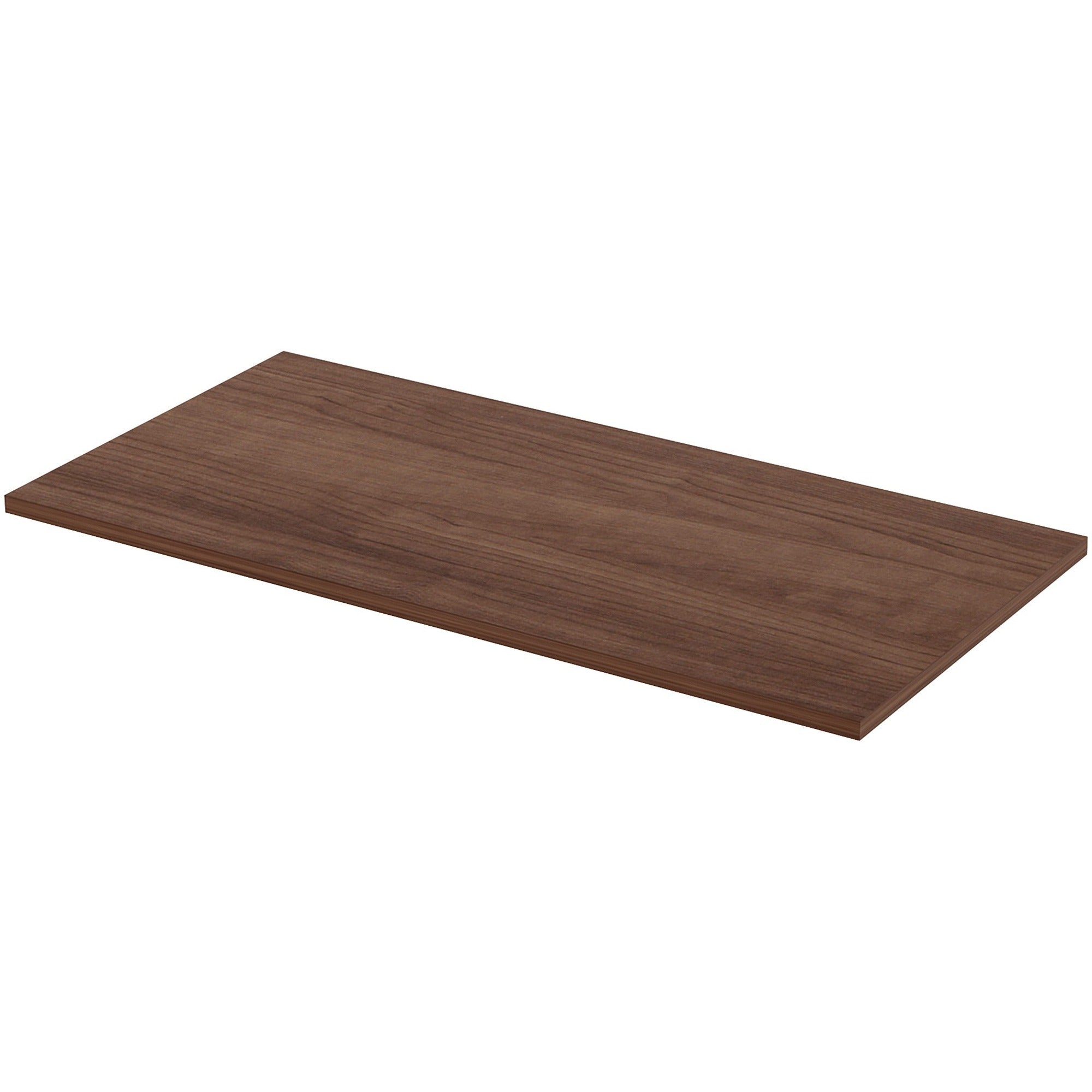 Lorell Relevance Series Tabletop, Walnut, Rectangle, Laminated, 48" x 24" x 1", 1 Each