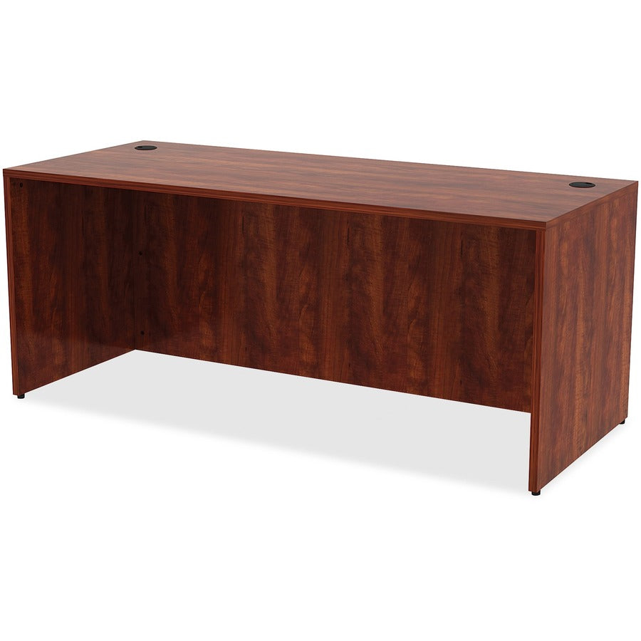 Lorell Essentials Series Rectangular Desk Shell, 29.5" H x 70.9" W x 29.5" D, Metal, Cherry Laminate, 1 Each