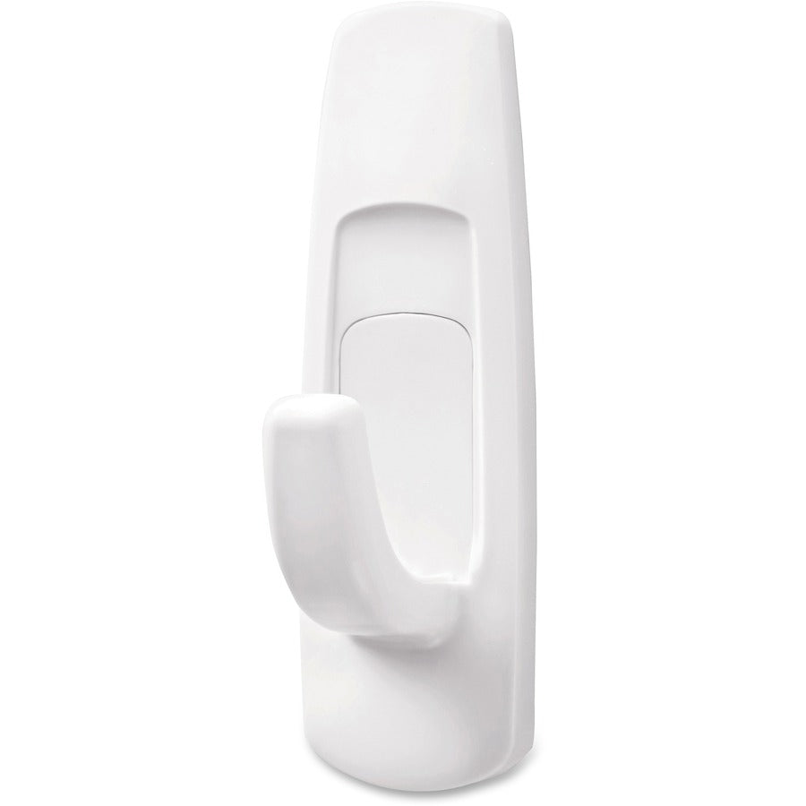 14 Hooks - 14 Large Hook - 5 lb (2.27 kg) Capacity - 3.9" Height x 1.8" Width - for Multipurpose, Paint, Wood, Tile - Plastic - White - 20 / Pack