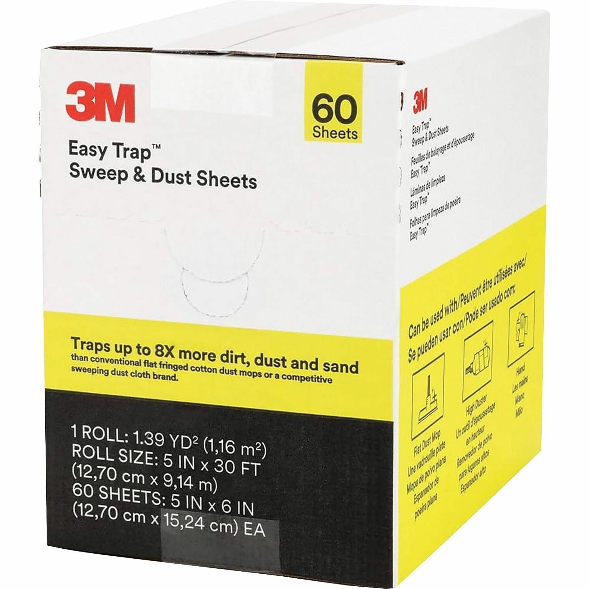 3M Easy Trap Duster, 5" x 6", White, 30 ft Roll, 1 Box