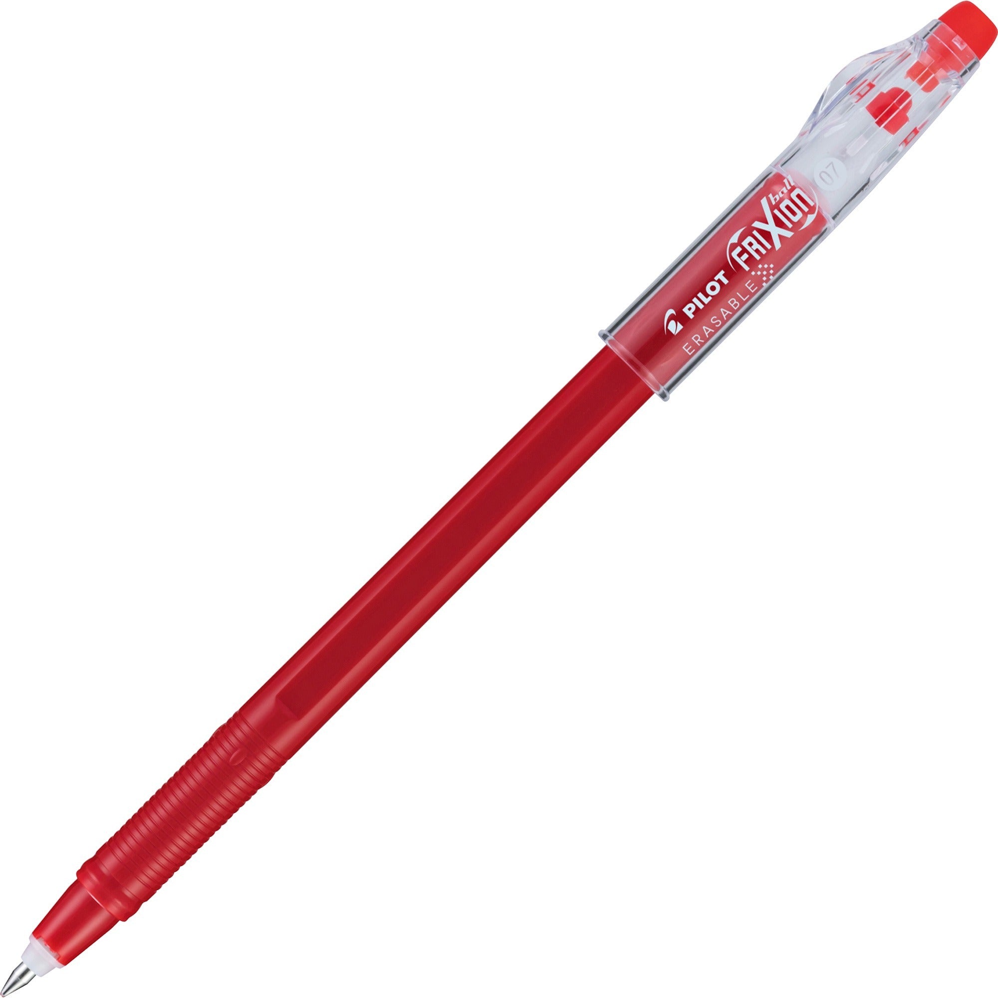 Pilot FriXion Ball Clicker Erasable Gel Ink Pens, Fine Point, Red Ink, 1 Dozen