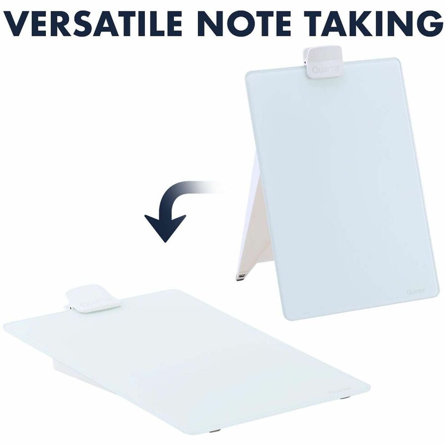 9" (0.8 ft) Width x 11" (0.9 ft) Height - White Glass Surface - Rectangle - Horizontal/Vertical - Magnetic - 1 Each