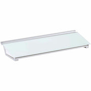 Quartet Glass Dry-Erase Desktop Computer Pad, 18" x 6", White Glass, Rectangle, Horizontal, Includes 1 Pad and 1 Dry-Erase Marker