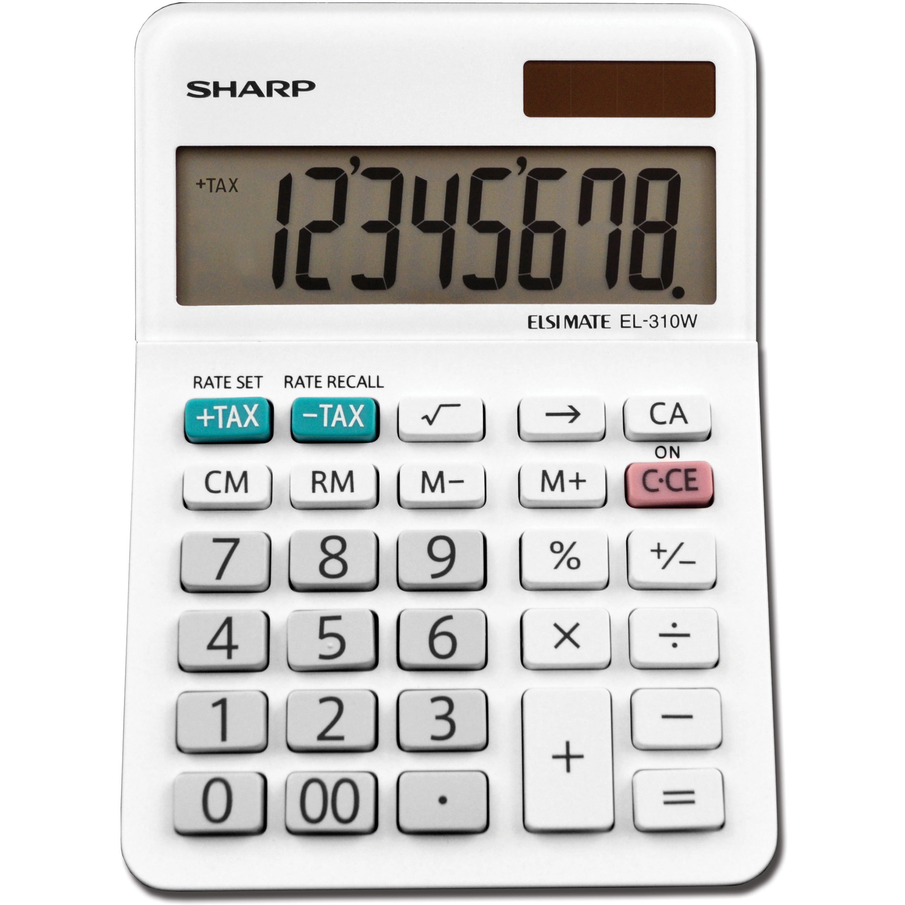 4-Key Memory, Sign Change, Backspace Key, Auto Power Off, Double Zero - 8 Digits - LCD - 1" Height x 3.4" Width x 4.8" Depth - White - Desktop - 1 Each