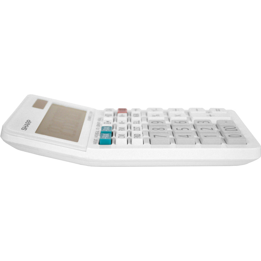 4-Key Memory, Sign Change, Backspace Key, Auto Power Off, Double Zero - 10 Digits - LCD - 1.1" Height x 3.8" Width x 5.9" Depth - White - Desktop - 1 Each