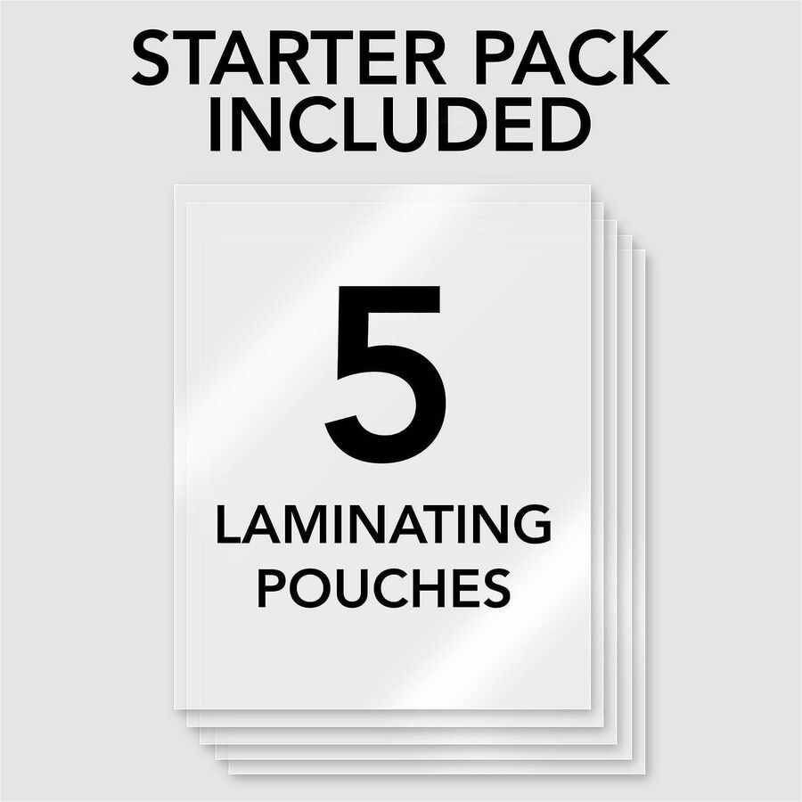 Pouch - 9" Lamination Width - 5 mil Lamination Thickness - Release Lever - 3.3" Height x 6.8" Width x 14.6" Depth