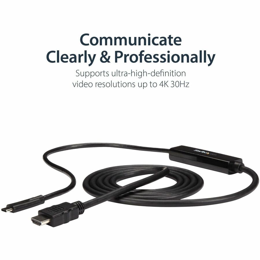 StarTech.com USB-C to HDMI Adapter Cable - 2m (6 ft.) - 4K at 30 Hz