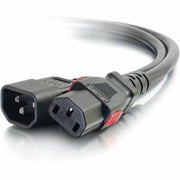 10359 3 Ft. Locking C14 to C13 10A 250V Power Cord, Black