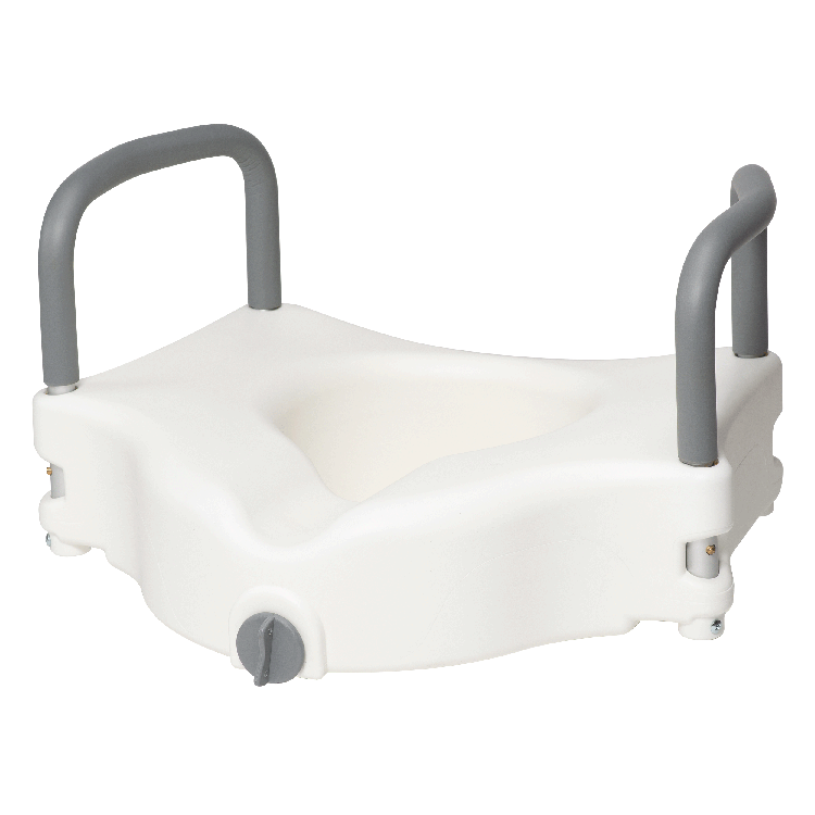 Raised Toilet Seat w/ Arms, Single, 1 Quantity per Box