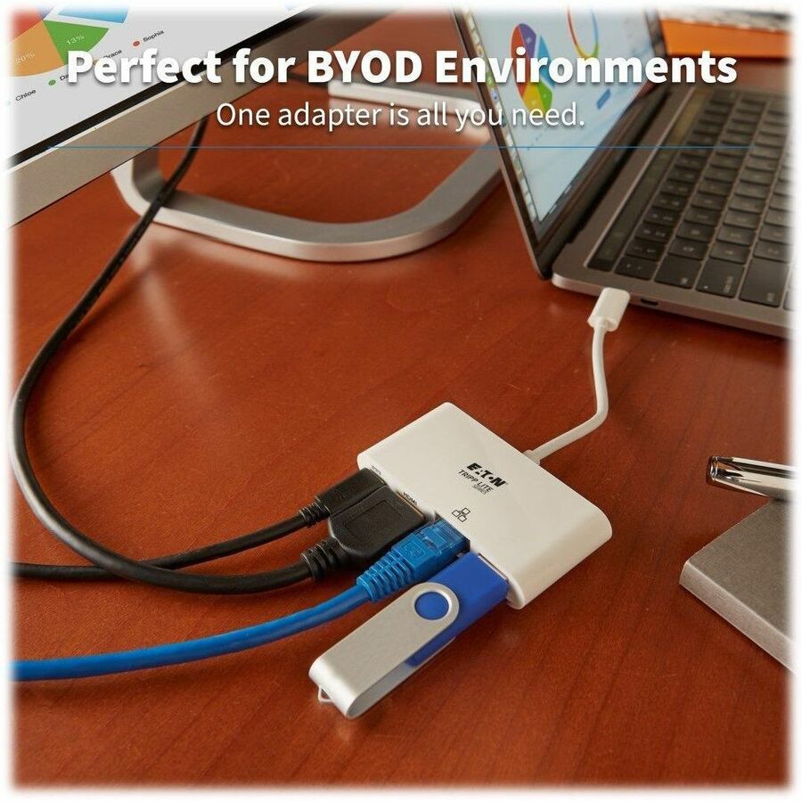 for Notebook, Desktop PC, Tablet PC - 2 x USB Ports - 2 x USB 3.0 - Network (RJ-45) - HDMI - DisplayPort - Wired