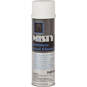MISTY Stainless Steel Cleaner, Lemon Scent, Oil Based, Silver/Black, 15 oz, 1 Each