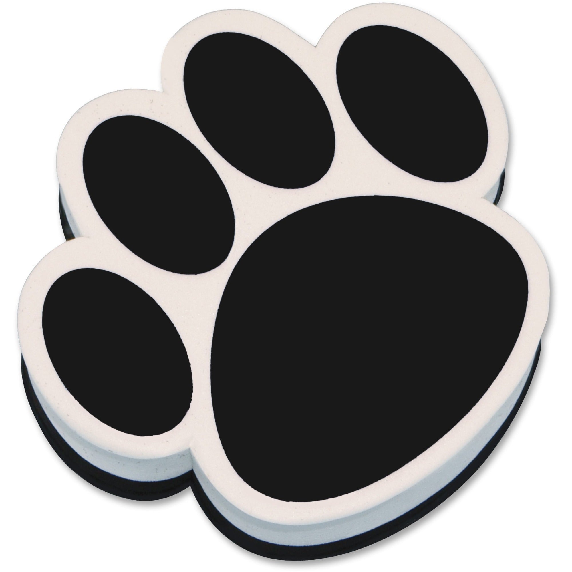 Magnetic Whiteboard Eraser, Black Paw