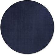 Flagship Carpets Classic Solid Color 6' Round Rug, Navy, Nylon, Traditional Style, 72" Diameter, 1 Each