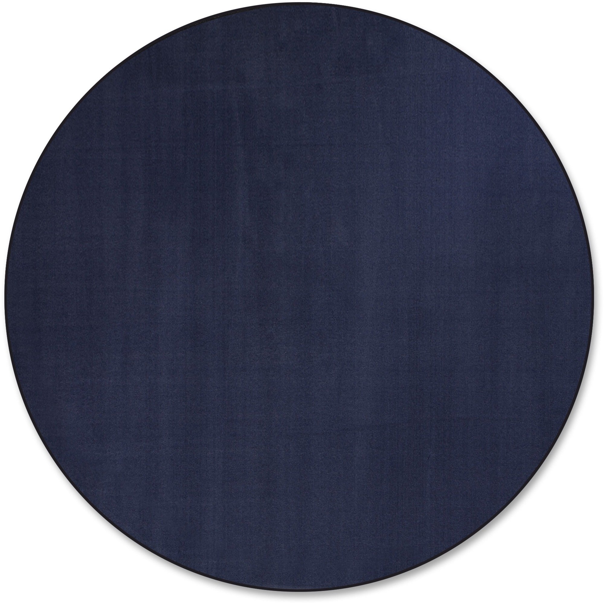 Flagship Carpets Classic Solid Color 6' Round Rug, Navy, Nylon, Traditional Style, 72" Diameter, 1 Each