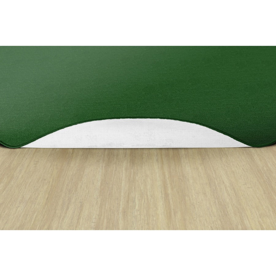 Flagship Carpets Classic Solid Color 12' Oval Rug, Clover, Nylon, Traditional Style, 91.20" Length x 12 ft Width, 1 Each