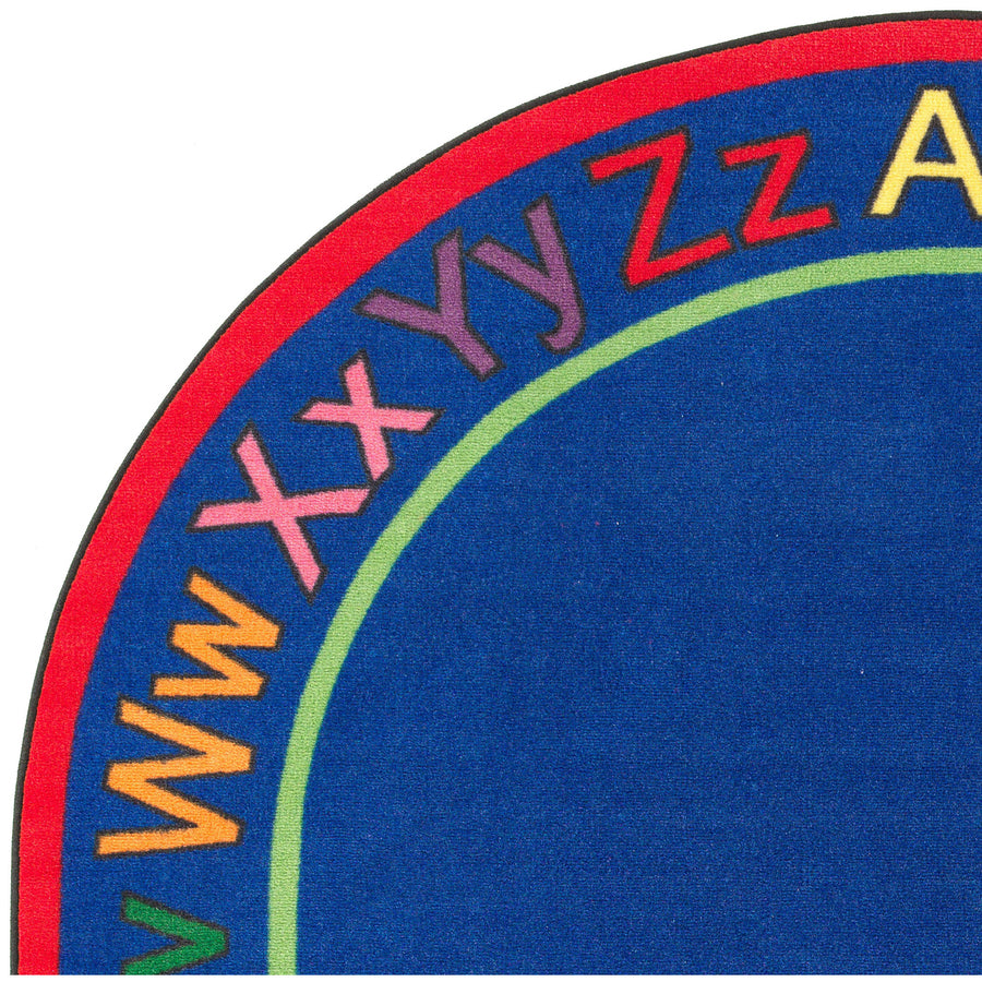 Flagship Carpets Know Your ABCs Oval Rug, 8.33" x 5.83", Multicolor, Nylon, 1 Each