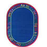 Flagship Carpets Know Your ABCs Oval Rug, 8.33" x 5.83", Multicolor, Nylon, 1 Each