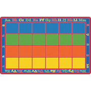 Flagship Carpets Primary Colors Square Grids Rug, Rectangle, 13.17" x 10.75", Multicolor, 1 Each