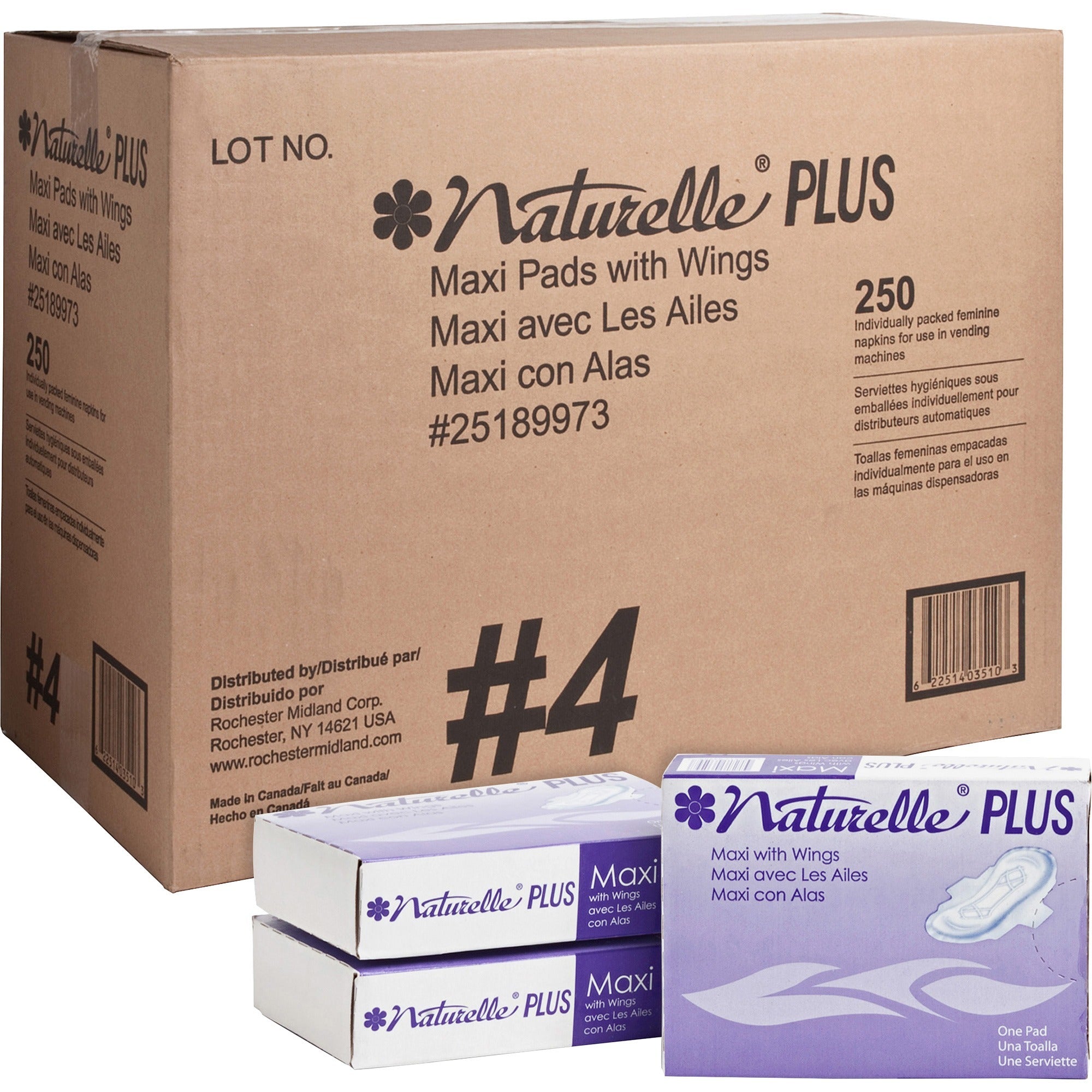Individually Wrapped, Anti-leak, Highly Absorbent, Comfortable - 250 / Carton
