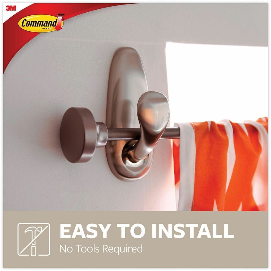 5 lb (2.27 kg) Capacity - for Decoration, Painted Surface, Wood, Tile - Metal - Brushed Nickel - 1 / Pack