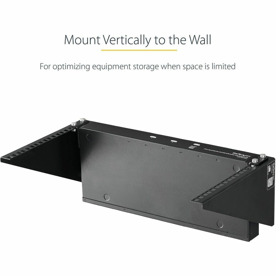 StarTech.com RK619WALLV Wall Mount for Server, A/V Equipment, Power Strip, KVM Switch - Black - TAA Compliant