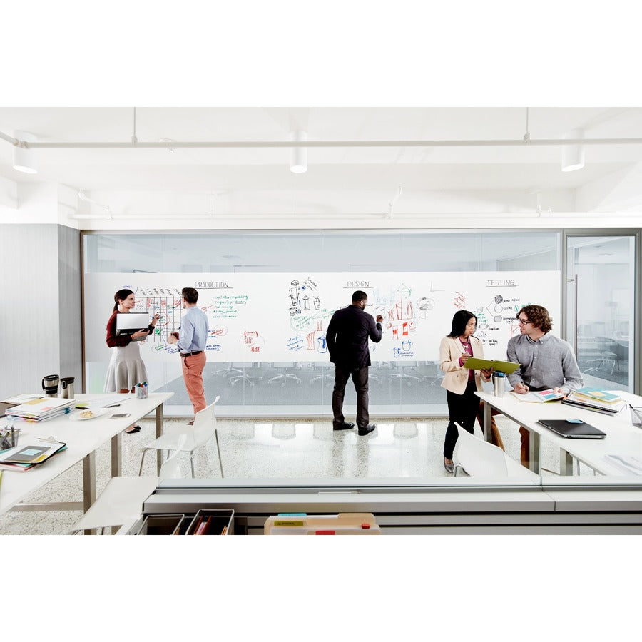 White Surface - 48" (4 ft) Width x 600" (50 ft) Length - White Film - Rectangle - Horizontal/Vertical - Tabletop, Desktop - 1 Each