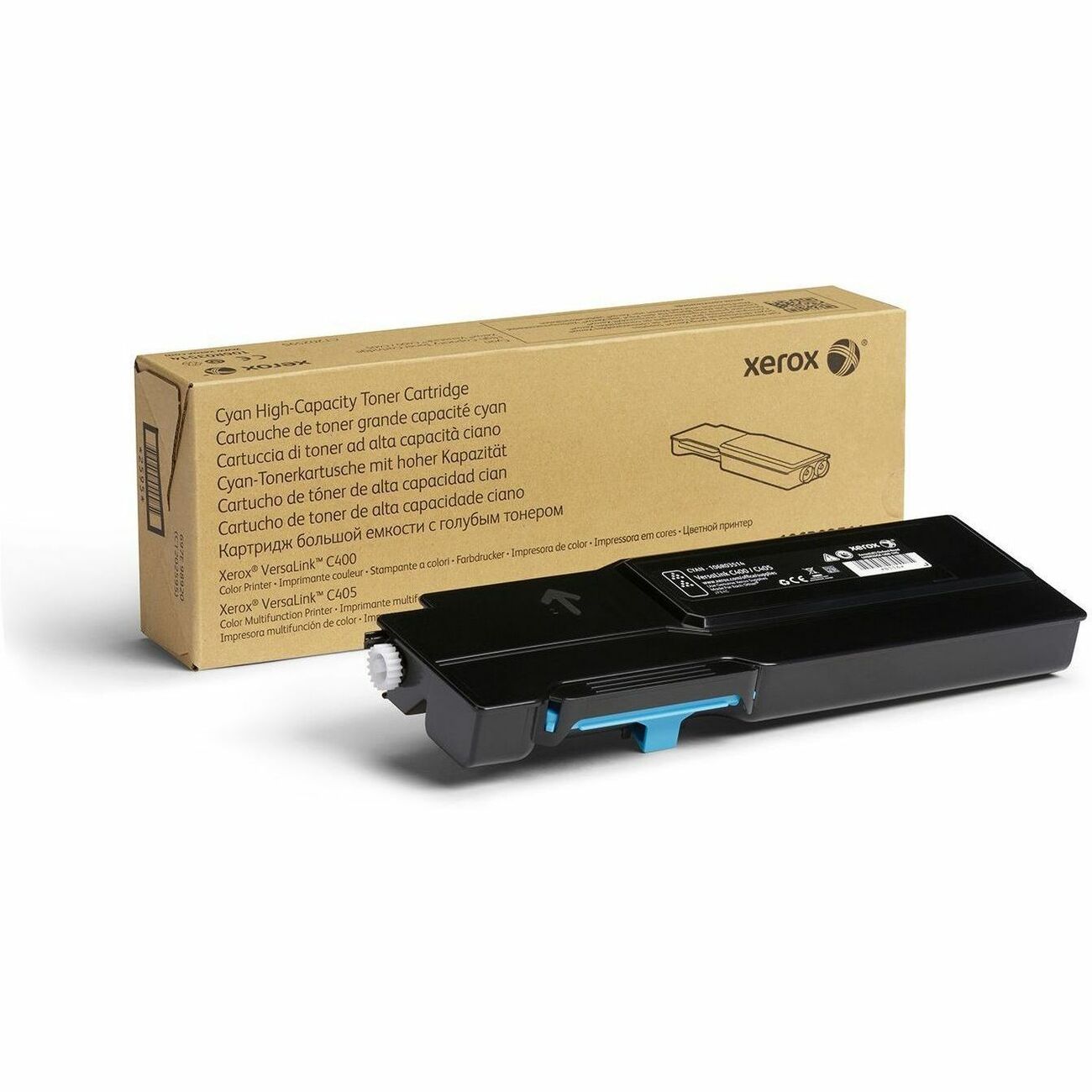 Xerox Original High Yield Laser Toner Cartridge, Cyan, 1 Each, 4800 Page Yield