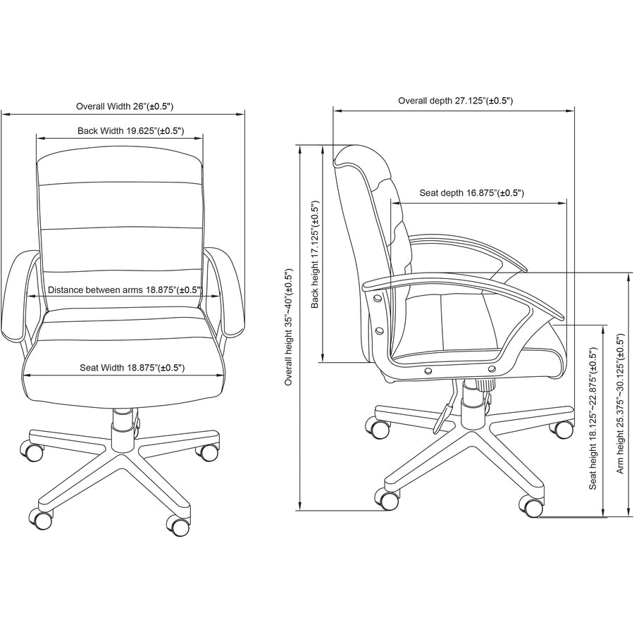 Lorell SOHO Upholstered Task Chair