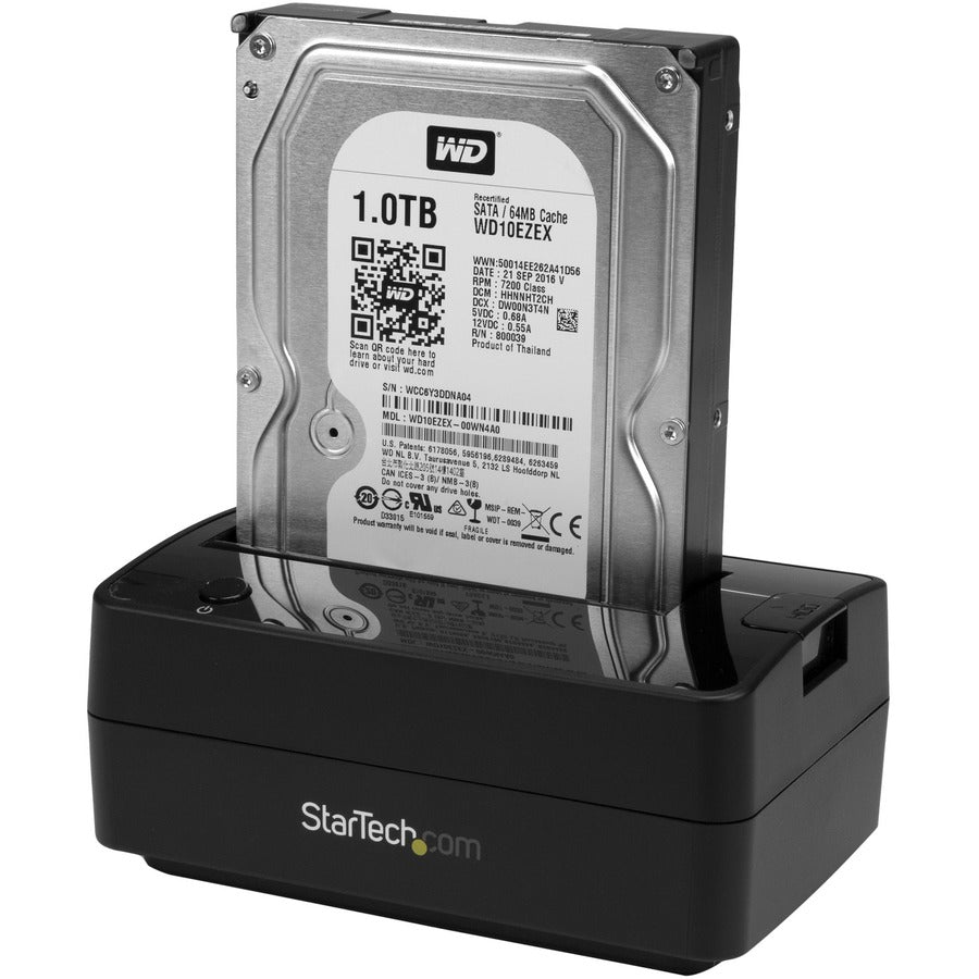 StarTech.com Drive Dock SATA/600 - USB 3.1 Type B, eSATA Host Interface - UASP Support External - Black