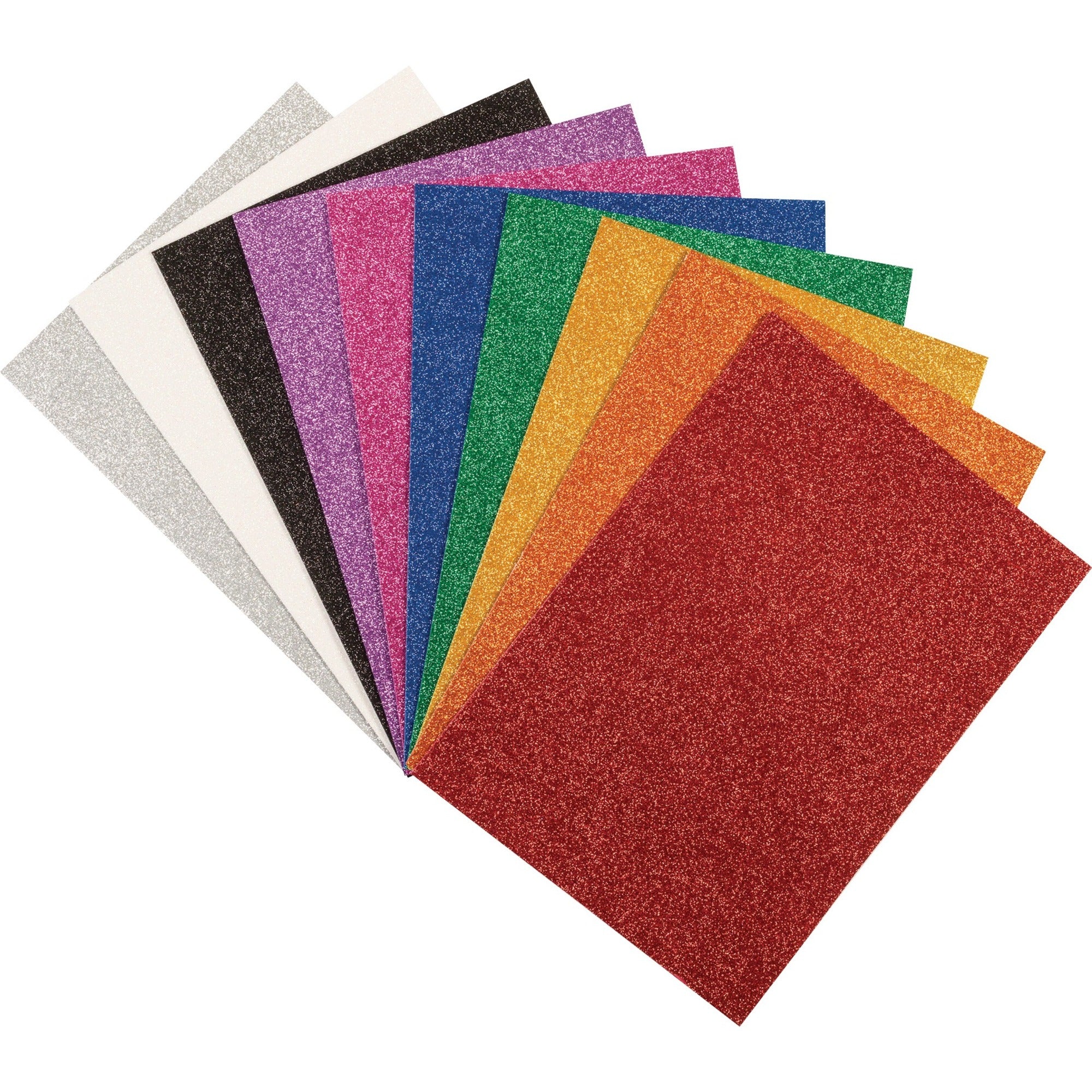 Creativity Street Wonderfoam Glitter Sheets, Multicolor Foam, 8.5" x 8.25" x 11.7", 1 Pack