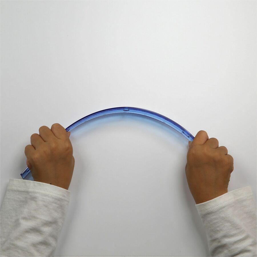 12" Length x 1.3" Width - Imperial, Metric Measuring System - Plastic - Assorted - 12 / Pack