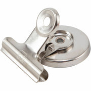 Charles Leonard Magnetic Spring Clips, 1.3" Length, 24/Box