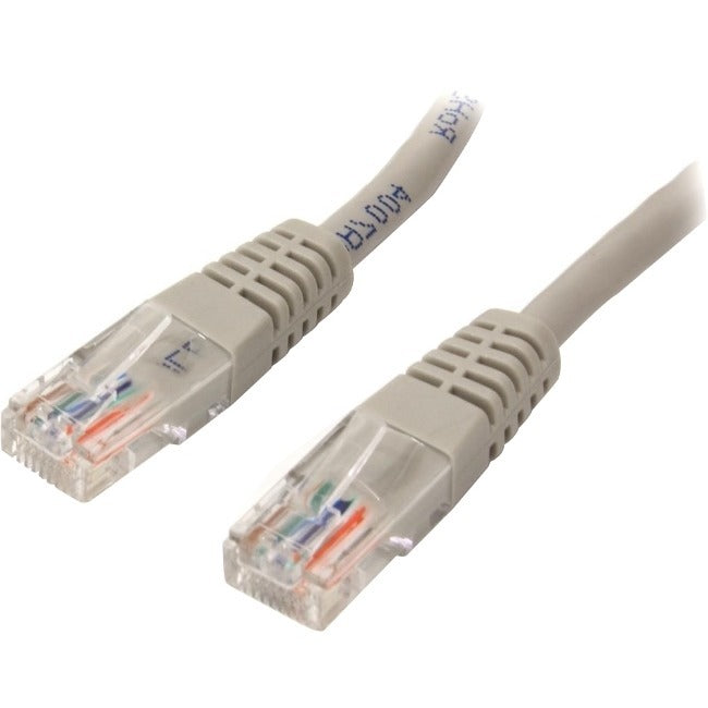 StarTech.com Molded Cat5e UTP Patch Cable - 100 ft Category 5e Network Cable - First End: 1 x RJ-45 Network - Male - Second End: 1 x RJ-45 Network - Male - Patch Cable - Gray - 1 Each