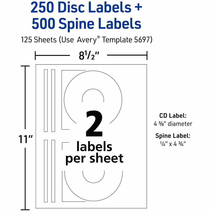 - HeightPermanent Adhesive - Laser - Matte - Matte White - Paper - Peel-off, Wrinkle-free, Customizable, Print-to-the Edge, Smudge Resistant, Smear Resistant - 2 / Sheet - 125 Total Sheets - 250 Total Label(s) - 250 / Pack