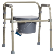 Folding Bedside Commode - Bulk Packed, 4 Quantity per Box